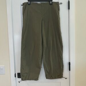 Pacsun Parachute Pants Jean Womens Olive Drawstring Skater Urban Gorp Boho Gypsy